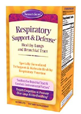 Natures Secret: Respiratory Cleanse Defense, 60 tabs 2 pack