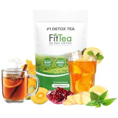 The ORIGINAL Fit Tea 28 Day Detox Tea - Detox Cleanse Tea for Women and Men - Clinically Tested Slim Tea Detox Drink