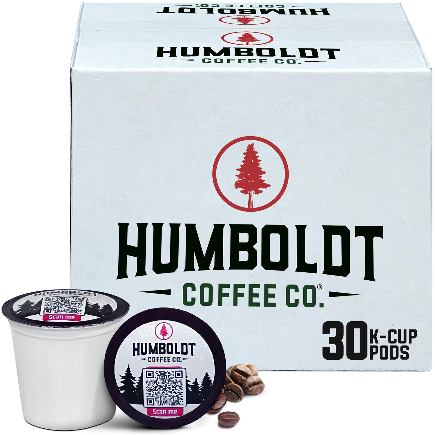 Humboldt K Cup Coffee Pods - Medium-Dark Roast Brazilian Arabica Coffee Blend - Flavored Coffee Pods with Nutty and Chocolate Notes - Medium Roast Low Acid Coffee - 30 K Cups
