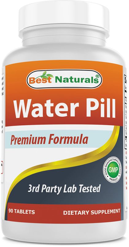 Best Naturals Water Pill with Potassium 90 Tablets - Supports Elimination of Water Retention Also Called Diuretic