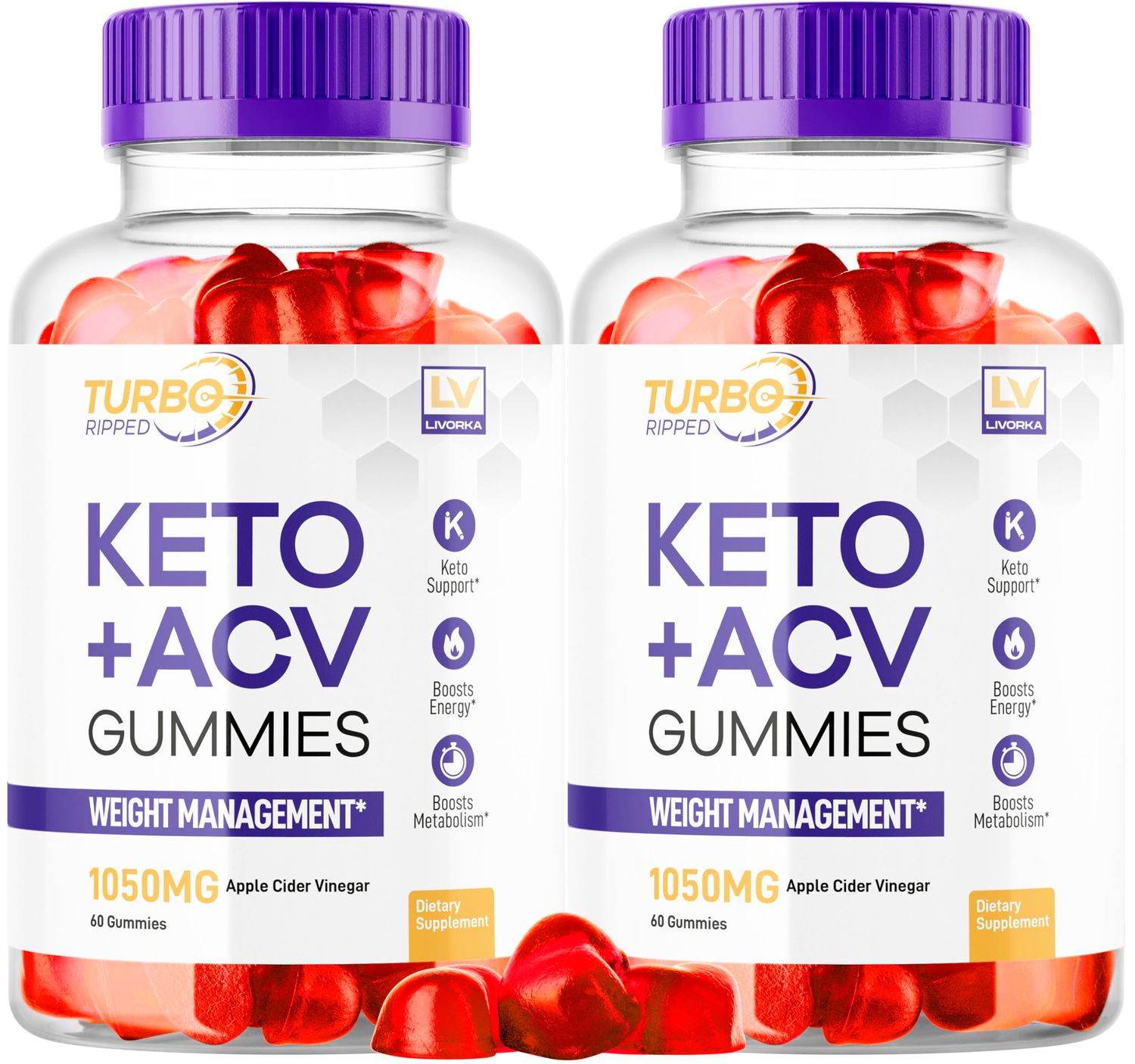 2 Pack Turbo Ripped Keto Weight Loss ACV Gummies, Turbo Ripped Keto ACV Gummies, Turbo Ripped Gummies, TurboRipped Keto ACV Apple Cider Vinegar Advanced Multivitamin Healthy s Gummys, 2 Months