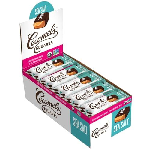 Chocolate-covered Cocomels - Coconut Milk Caramels - Organic - Made Without Dairy Sea Salt, 15 pack, 1 Oz each