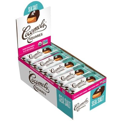 Chocolate-covered Cocomels - Coconut Milk Caramels - Organic - Made Without Dairy Sea Salt, 15 pack, 1 Oz each