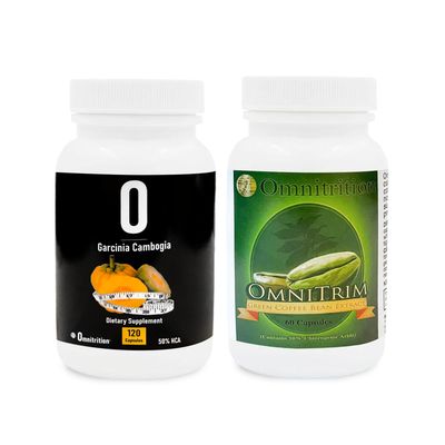 Omnitrition Supplements Kit: Green Coffee Bean Extract 60 Capsules and Garcinia Cambogia 120 Veggie Capsules Antioxidant-Rich for Vitality Pure Formula, No Additives