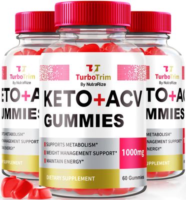 NutraRize Pack of 3 Official TurboTrim KetoACV Gummies for Weight Loss, All Natural Apple Cider Vinegar, KetoACV Reviews 180 Gummies