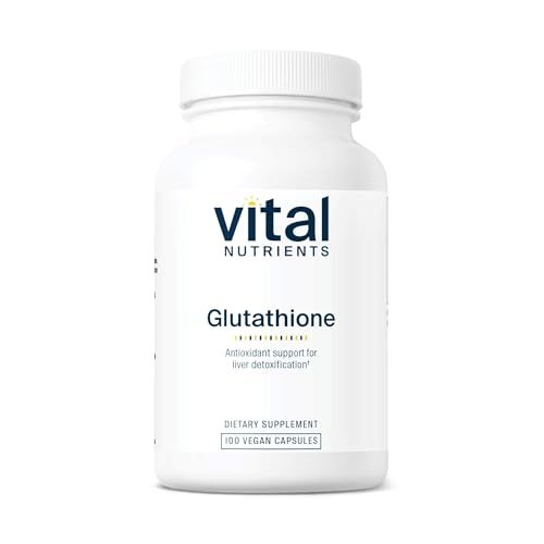 Vital Nutrients Glutathione 400mg Antioxidant Support for Liver Detox Vegan Antioxidant Supplement to Promote Liver Health and Liver Detox Gluten, Dairy, Soy Free Non-GMO 100 Capsules