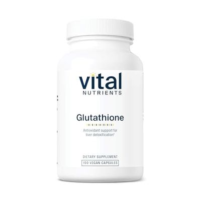 Vital Nutrients Glutathione 400mg Antioxidant Support for Liver Detox Vegan Antioxidant Supplement to Promote Liver Health and Liver Detox Gluten, Dairy, Soy Free Non-GMO 100 Capsules