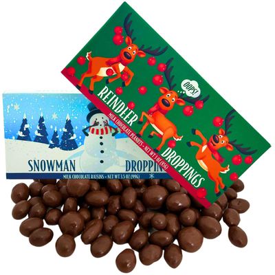 Reindeer Poop and Chocolate Snowballs Set - Funny Christmas Candy Stocking Stuffer Ideas Gag Gift for Xmas Holiday Unique Surprise for Kids Adults Teen Boys