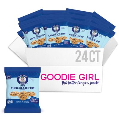 Goodie Girl Mini Chocolate Chip Gluten Free Cookies  Peanut Free, Gluten Free, Egg Free, Dairy Free  90 Calories (Includes 24 Snack Packs)