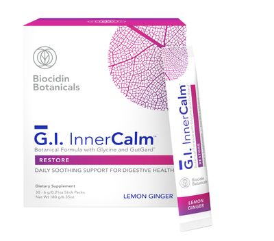 Bio-Botanical Research Biocidin Drink Mix - GI InnerCalm - Support Digestive Health, GI Detox, Healthy Mood Sense of Relaxation - Soothing Formula with Glycine No Glutamine 30 Stick Packs