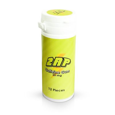Zap Caffeine Gum 6 Pack Sugar Free Energy Keto-Friendly