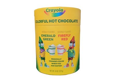 Colorful Hot Chocolate - Emerald Green Firefly Red- 8 oz 227 grams - Magical Color-Changing Cocoa Mix Medium, Emerald Green Firefly Red