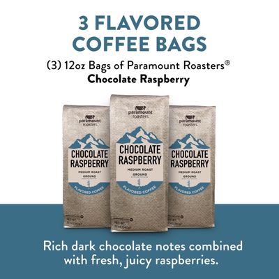Paramount Roasters Chocolate Raspberry Ground Coffee, 12 oz, Pack of 3