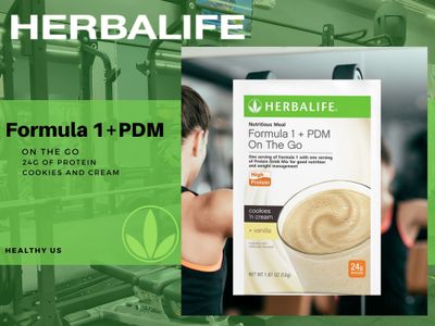 Herbalife Formula 1 PDM On The Go: 24g of Protein 7 Packets per Box Cookies and Cream Vanilla, Protein For Energy and Nutrition, sustain Energy and Satisfy Hunger