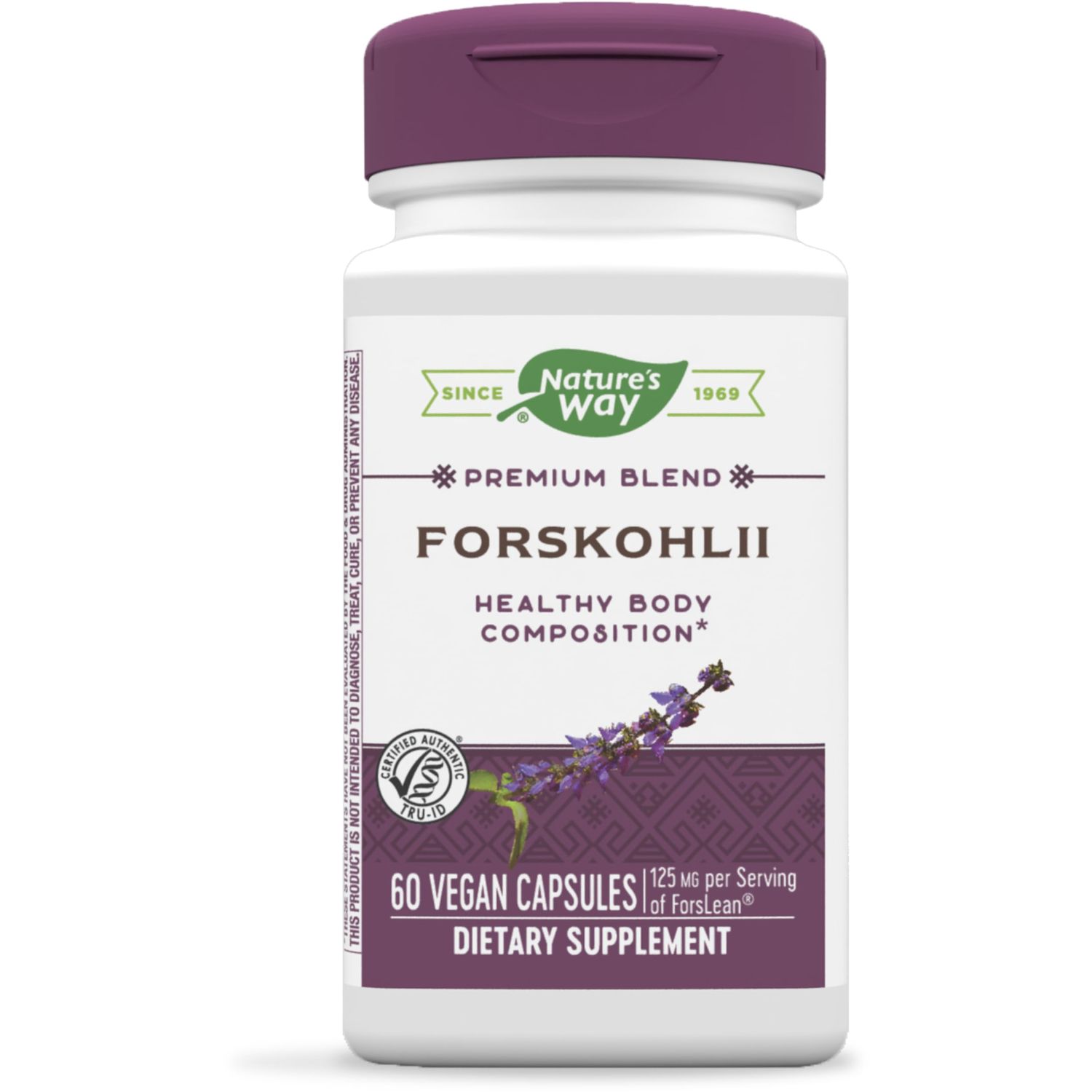 Natures Way Forskohlii Standardized to Forskolin, Supports Healthy Body Composition, 60 Vegan Capsules