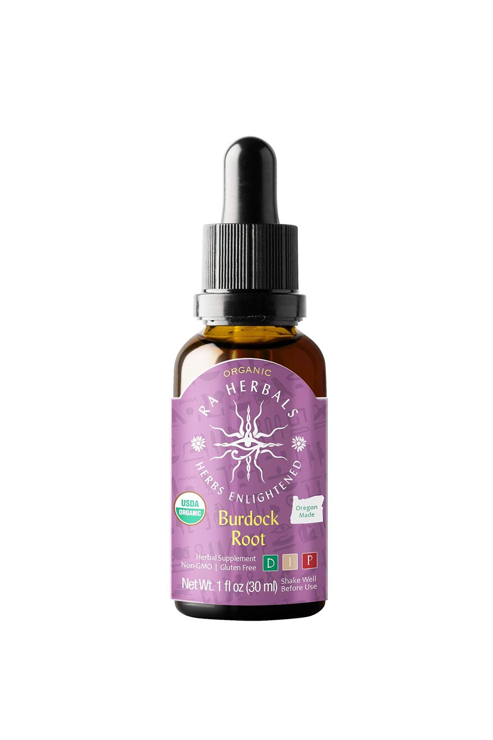 Sun God Medicinals Ra Herbals Organic Burdock Root Liquid Extract - Detox Support - 1 fl oz