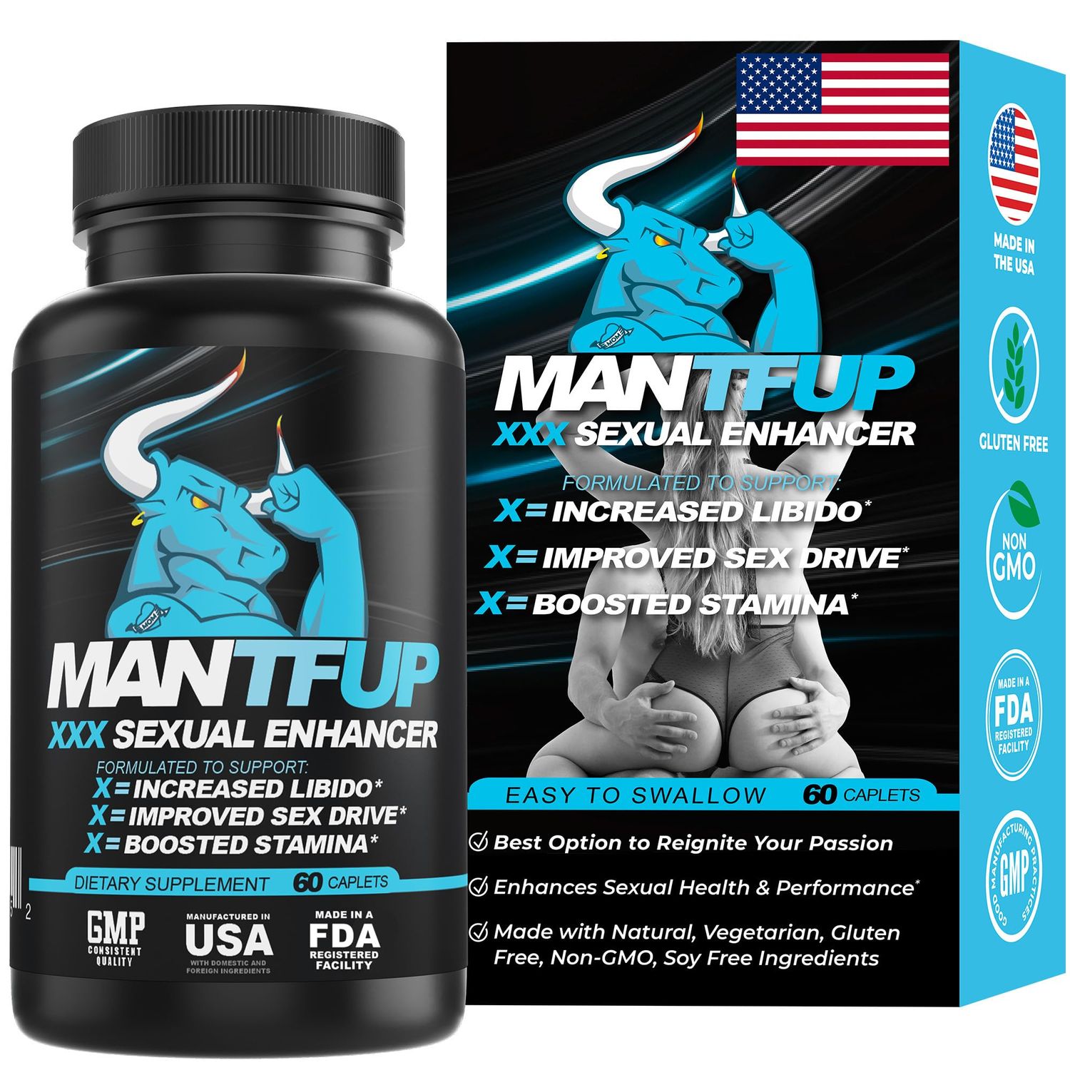 MANTFUP Daily Sexual Enhancer for Men Boost Libido, Testosterone, Pleasure Performance, Fast-Acting Enhancement Potenciadores de Testosterona