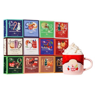 Kiri Sons 12 Days of Winter Hot Chocolate Gift Set, Winter Advent Calendar 2024 Kids, Gourmet Cocoa, Large Gift Set Delicious Winter Flavors Including Gingerbread, Rocky Road, Peppermint