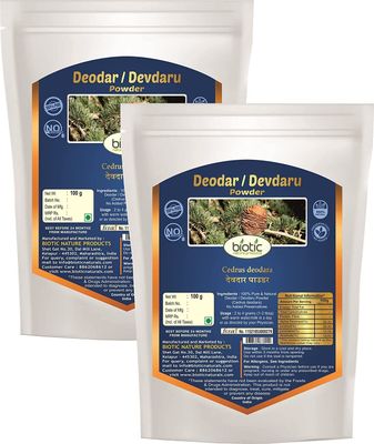 Veena Biotic Deodar Powder Cedrus Deodara Devadaru Powder - 200 gm Pack of 2