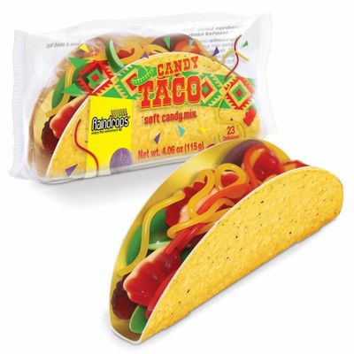 Raindrops - Gummy Candy Taco - Yummy Gummy Food Looks Just Like a Taco - Unique and Edible - Mens Stocking Stuffer Ideas - 4.0 oz