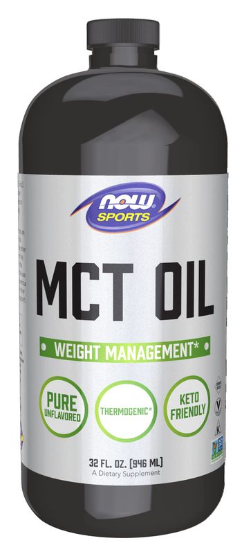 NOW Foods Sports Nutrition, MCT Medium-chain triglycerides Oil 14 g, Weight Management, Liquid, 32-Ounce