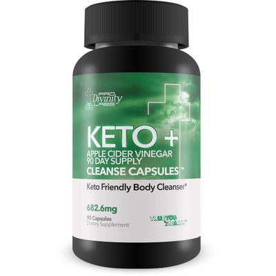 Pro Divinity Labs Keto Apple Cider Vinegar 90 Day Supply Cleanse Capsules - Keto Friendly Body Cleanser to Promote Overall Health - Premium Antioxidant Fiber Support for Digestive Immune Health