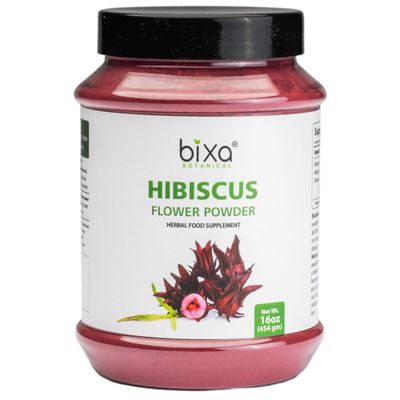 bixa BOTANICAL Hibiscus Powder Hibiscus Rosa Sinensis Ayurvedic Natural Herbal Supplement Natural Coolant and Refrigerant Steam Treated 16 Ounce Count Pack of 1