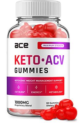 Ace Keto ACV Gummies - Advanced Formula Ace Keto Plus ACV Gummies Apple Cider Vinegar Ace ACV, Weight Management, Dietary Supplement Reviews Men Women 60 Gummies