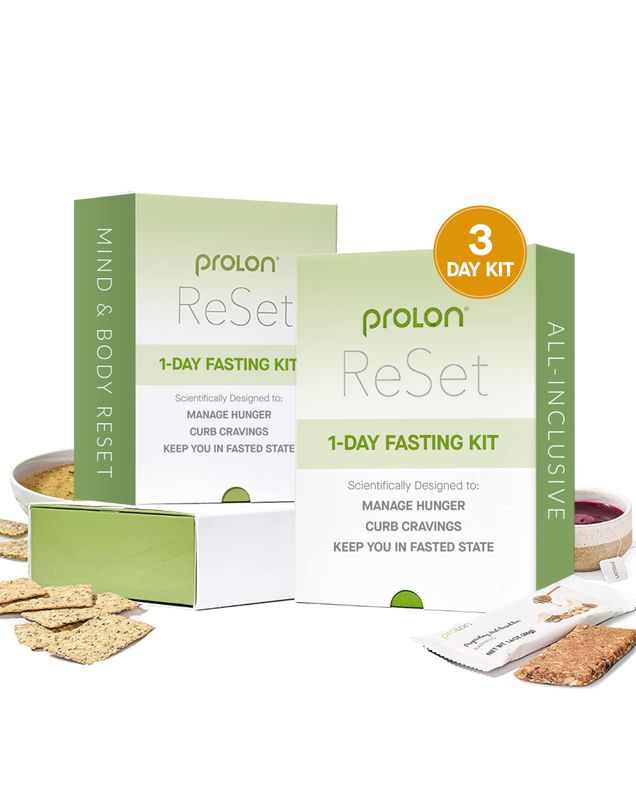 ProLon 3 Day Reset Fasting Kit Fasting Program for Women Men Developed to Not Break a Fast Low Calorie Pre Made Meals Snacks Plant Based Food for Diet Support 3 Day Kit