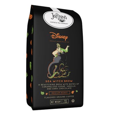 Joffreys Coffee - Disney Sea Witch Brew, Disney Specialty Coffee Collection, Flavored Coffee, Notes of Caramelized Sugar, Dark Chocolate, Vanilla, Medium Roast, Brew or French Press Ground, 11oz