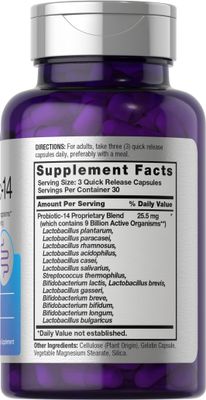 Horb ach Probiotics for Women Men 14 Strains for Digestive Health 9 Billion CFU 90 Capsules Non-GMO Gluten Free Supplement