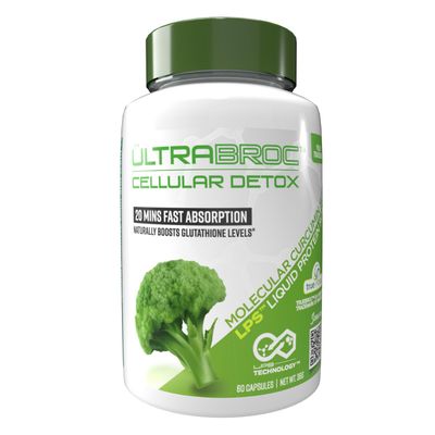 UltraCur Detoxification Supplement Broccoli Seed Extract Protisorb Curcumin, Sulforaphane Glucoraphanin, Liver Support, Antioxidant Supplement, Fast Absorption 60 Veg Capsules