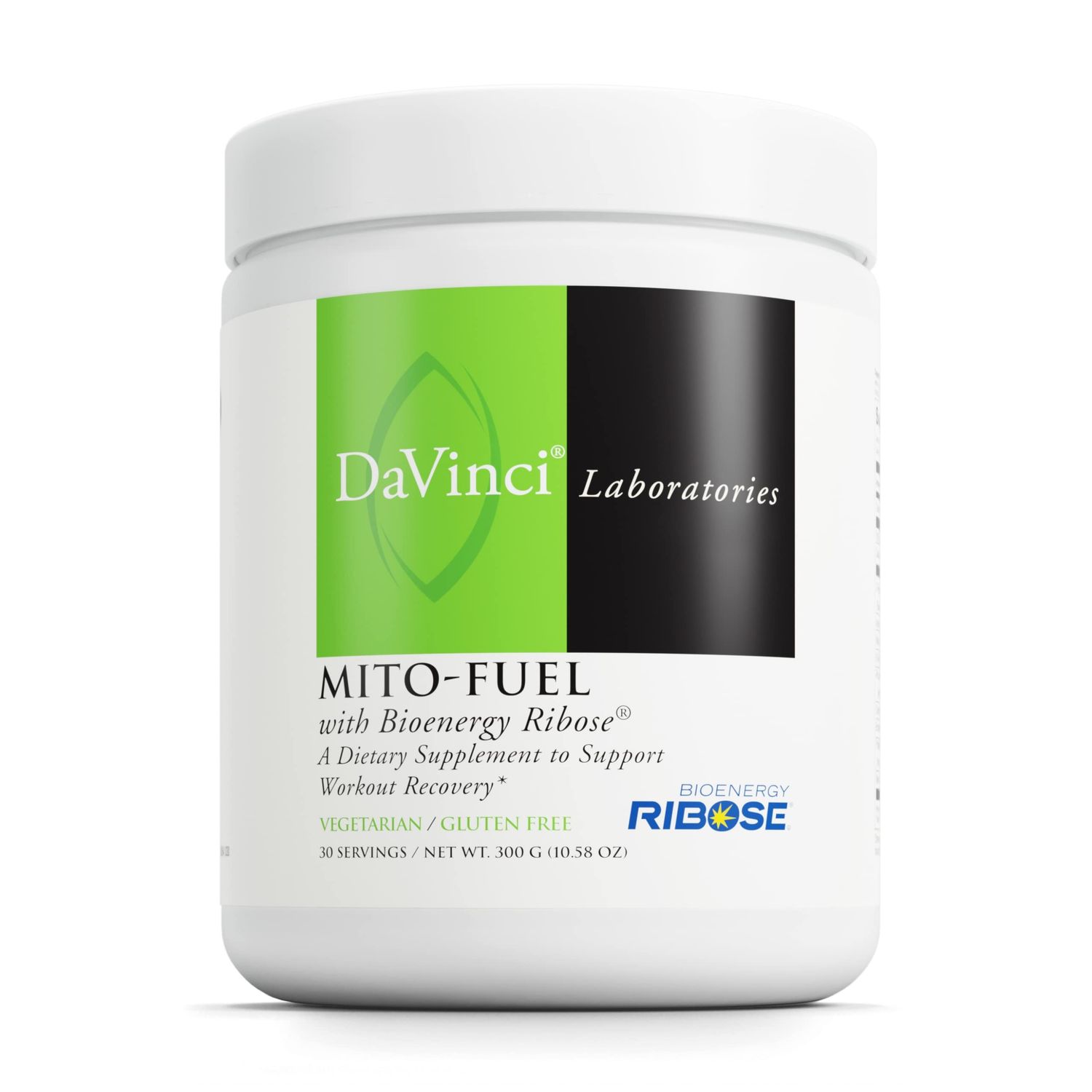 DAVINCI Labs Mito-Fuel with D-Ribose - Helps to Support Muscle Recovery Energy Levels with D-Ribose, CoQ10, L-Carnitine More - 300 Grams 30 Servings