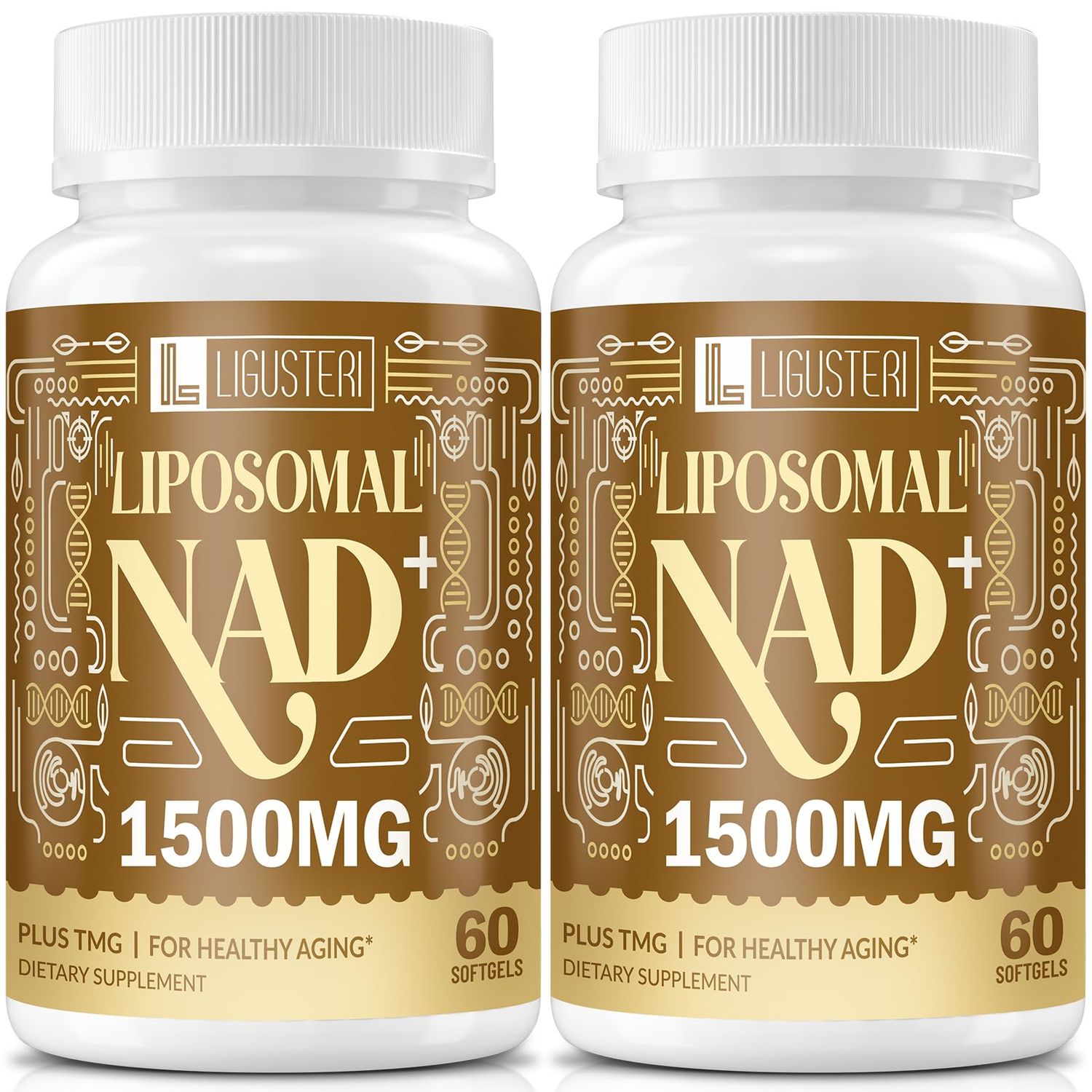 NAD Supplement for Women Men 1500MG, Liposomal NAD Supplement with TMG, 98 Absorption, Pure NAD Plus - Aging Defense, Cellular Energy, Heart Brain Function, Longevity, 120 Softgels