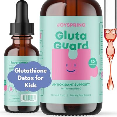 JoySpring Liposomal Glutathione Supplement for Kids Supports Speech and Eye Contact 50 MG Antioxidant L-Glutathione Drops 2 oz Liquid Detox Supplement