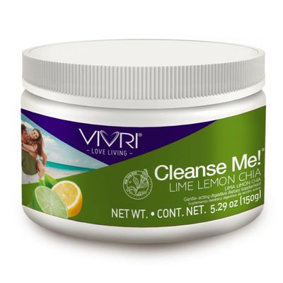 VIVRI CleanseMe! Refreshing Drink for Natural Detox Optimal Digestion Made with Fiber, Natural Extracts and Prebiotics 30 Servings Lime Lemon