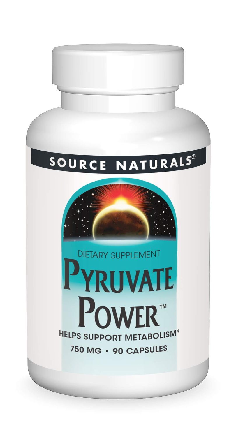 Source Naturals Pyruvate Power - Helps Support Metabolism - 750mg - 90 Capsules