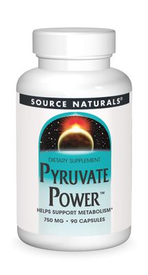 Source Naturals Pyruvate Power - Helps Support Metabolism - 750mg - 90 Capsules