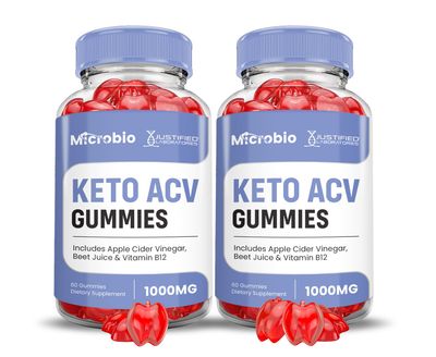 2 Pack Microbio Keto ACV Gummies Advanced Formula 1000MG Micro Bio Keto Gummies Apple Cider Vinegar Formulated with Pomegranate Beet Juice Powder B12 Vegan Non GMO120 Gummys