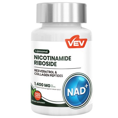 VEV NAD Supplement - Liposomal Nicotinamide Riboside Trans-Resveratrol - NAD Booster for Women Men with Multi-Collagen Complex CoQ10-120 Capsules