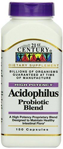 21st Century Acidophilus Probiotic Blend Capsules, 150-Count Pack of 2 by 21st Century