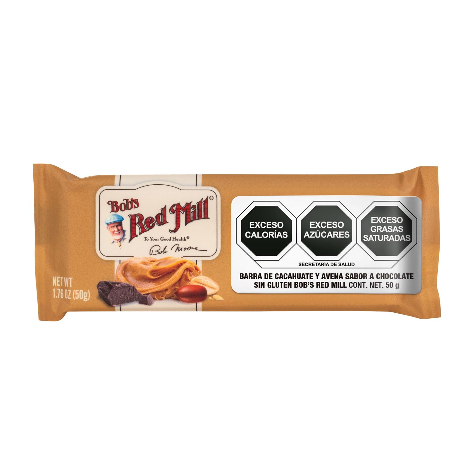 Bobs Red Mill Peanut Butter Chocolate Oats Snack Bar - 1.76 Ounce Pack of 1 - Gluten Free, Non-GMO, Whole Grain