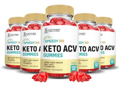 5 Pack Speedy Keto ACV Gummies Advanced Formula 1000MG Speedy Keto Gummies Apple Cider Vinegar Formulated with Pomegranate Beet Juice Powder B12 Vegan Non GMO 300 Gummys