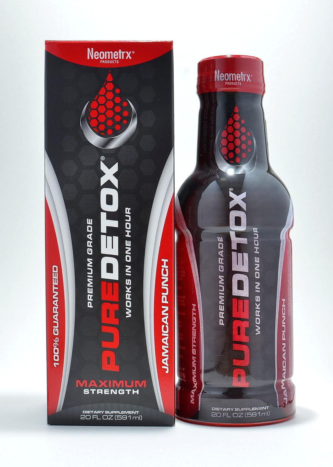 Detox Pure Neometrx Same-Day Maximum Strength Detox Drink, Jamaican Punch Flavor, 20 Fl Oz, 20 Fl Oz Pack of 1
