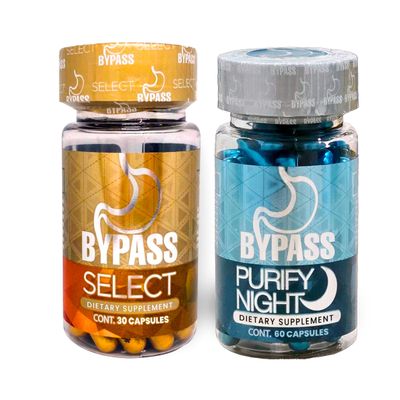 Generic Bypass Duo Select PURIFY - Quem grasa de d a y de Noche Select 30caps - purify 60caps, Blue and Gold
