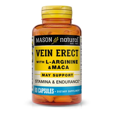MASON NATURAL VeinErect with L-Arginine Maca - 80 Capsules