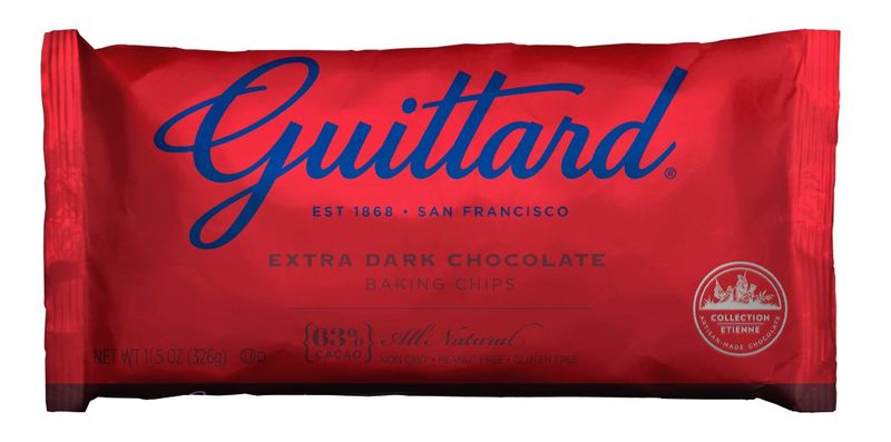 Guittard Chocolate Chips, Extra Dark Chocolate, 11.5 Ounce Pack of 12