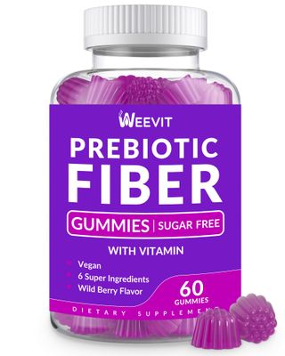 WEEVIT Fiber Gummies for Adults, Vegan 7g Prebiotic Fiber Supplement for Metabolism, Gut Digestive