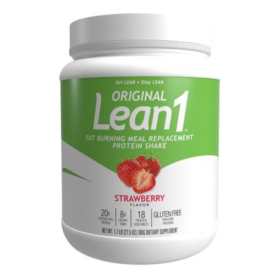Lean1 Strawberry, 15 Serving tub, Fat Burning Meal Replacement by Nutrition53
