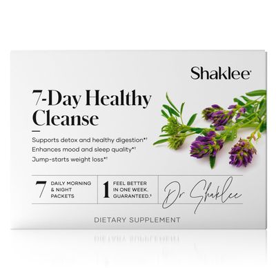 Shaklee - 7-Day Healthy Cleanse: Complete System Reset, and Energy Boost - With Probiotics, Liver Support, and Herbal Cleanse - Step-by-Step Guide - 7 Daily Morning Night Packets